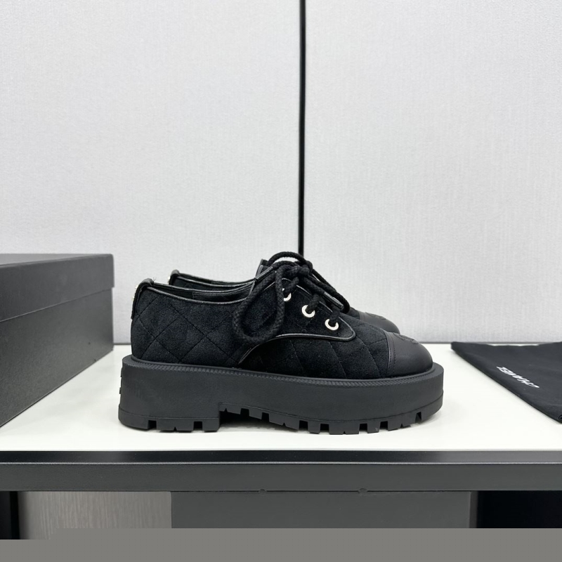Ch*el leather shoes